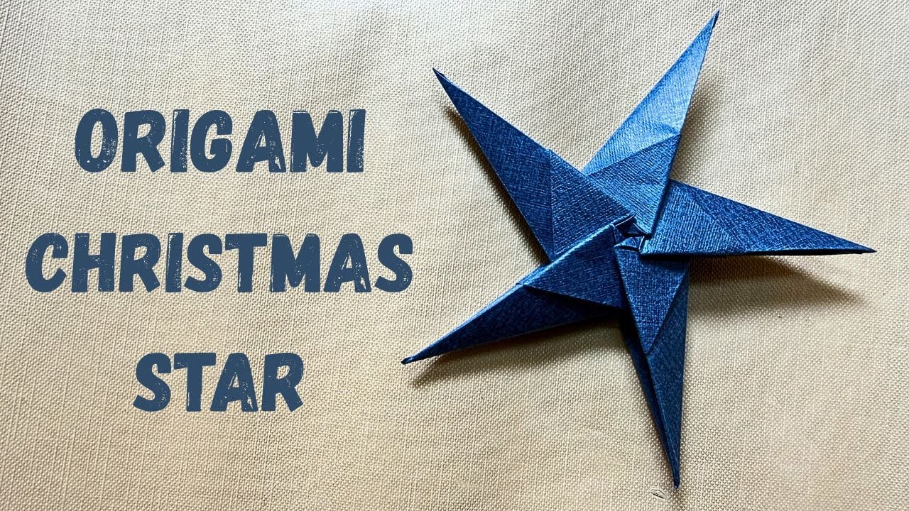 Origami Christmas Star | How To Make a Paper Star Tutorial | Origami in Black #origamistar #paper