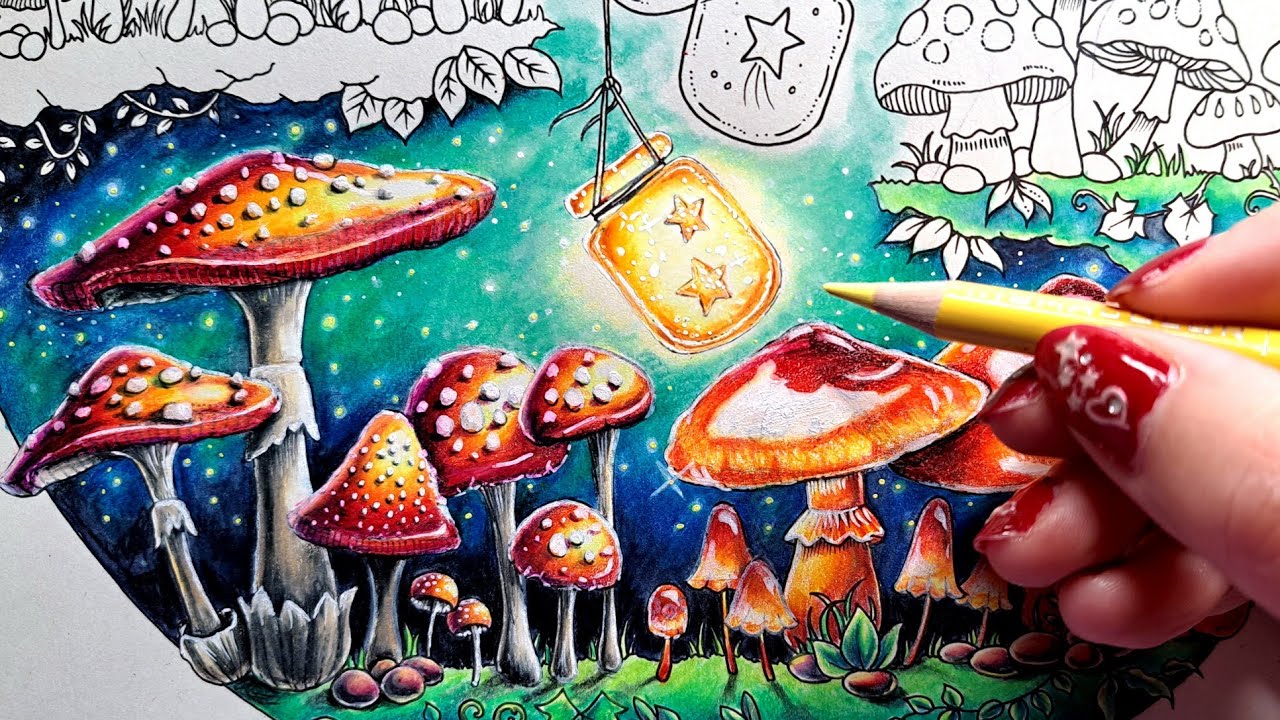 🔴 LIVE : Mushrooms Part 3 🍄- ROOMS of WONDER  - Johanna  Basford