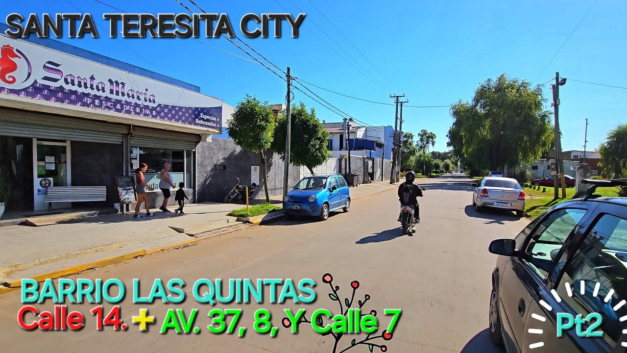 Walking Around The Coast City Of Argentina, Santa Teresita. Calles 14, 37, 8, 7 Caminando La Costa