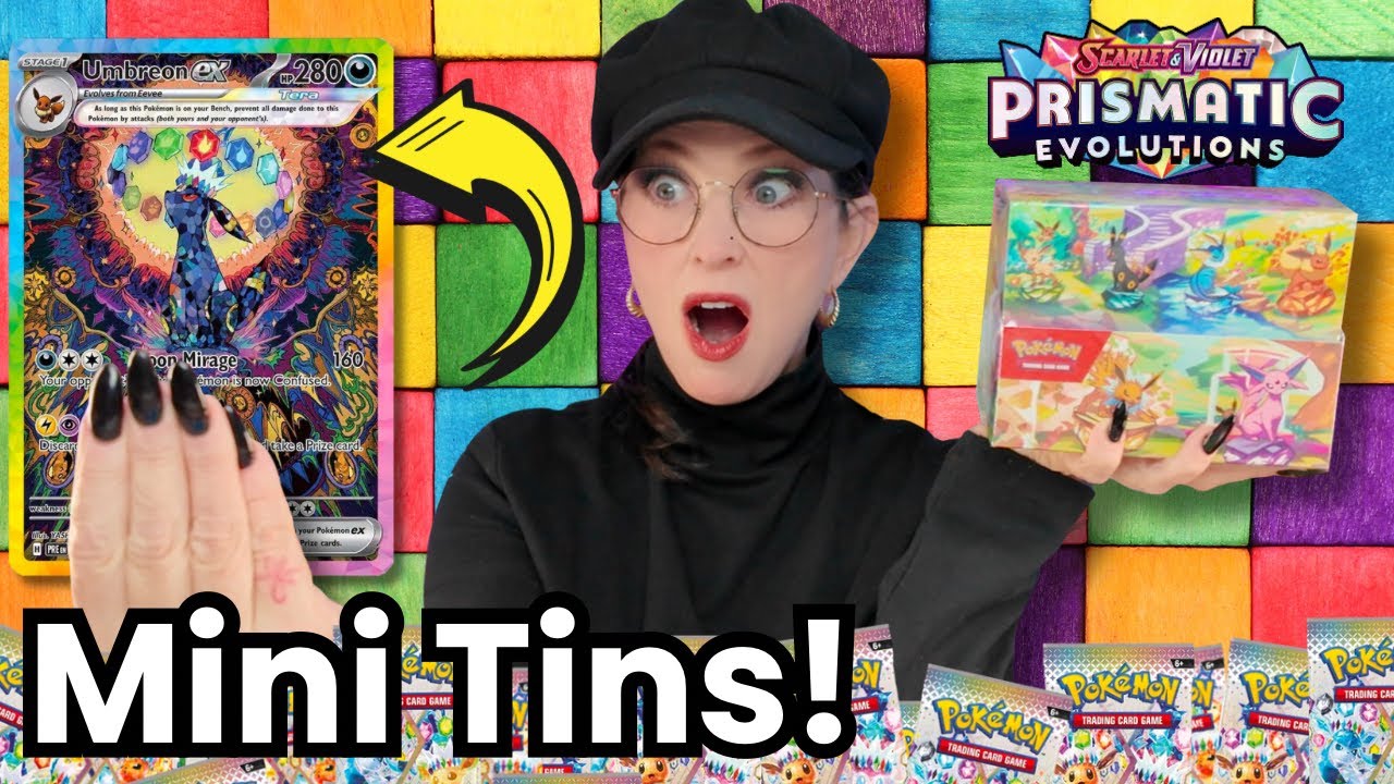 SECRET to Pulling SIRs UNLOCKED! Pokemon PRISMATIC EVOLUTIONS Mini Tins Full Display Case Opening!