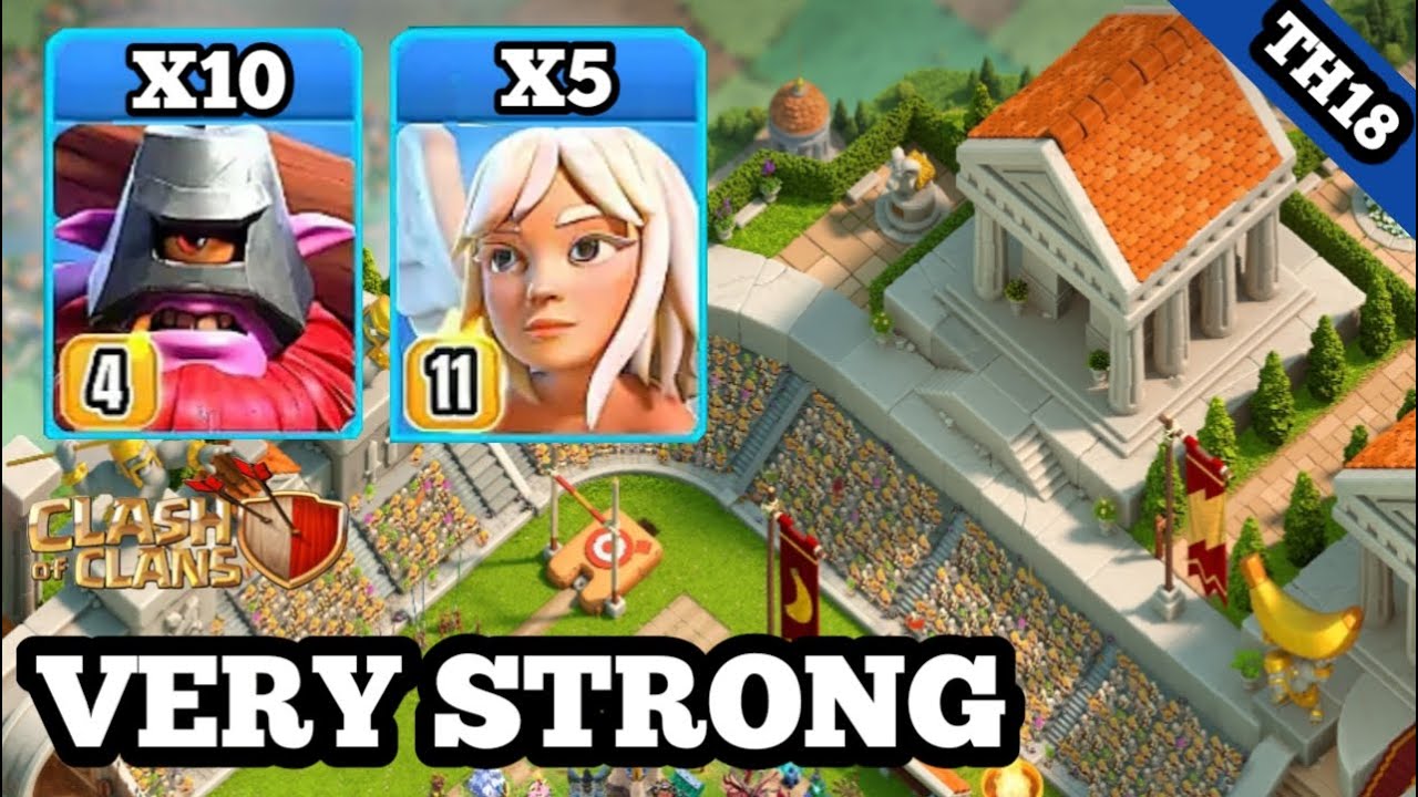 Th18 thrower healer valkyrie attack strategy clash of clans