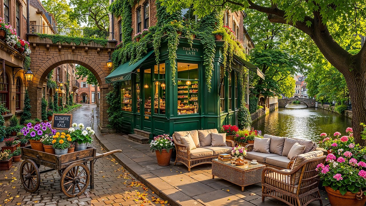 Calm Morning Summer Ambience 🌿 Cozy Coffee Shop Ambience with Deep & Smooth Jazz Music for Unwind