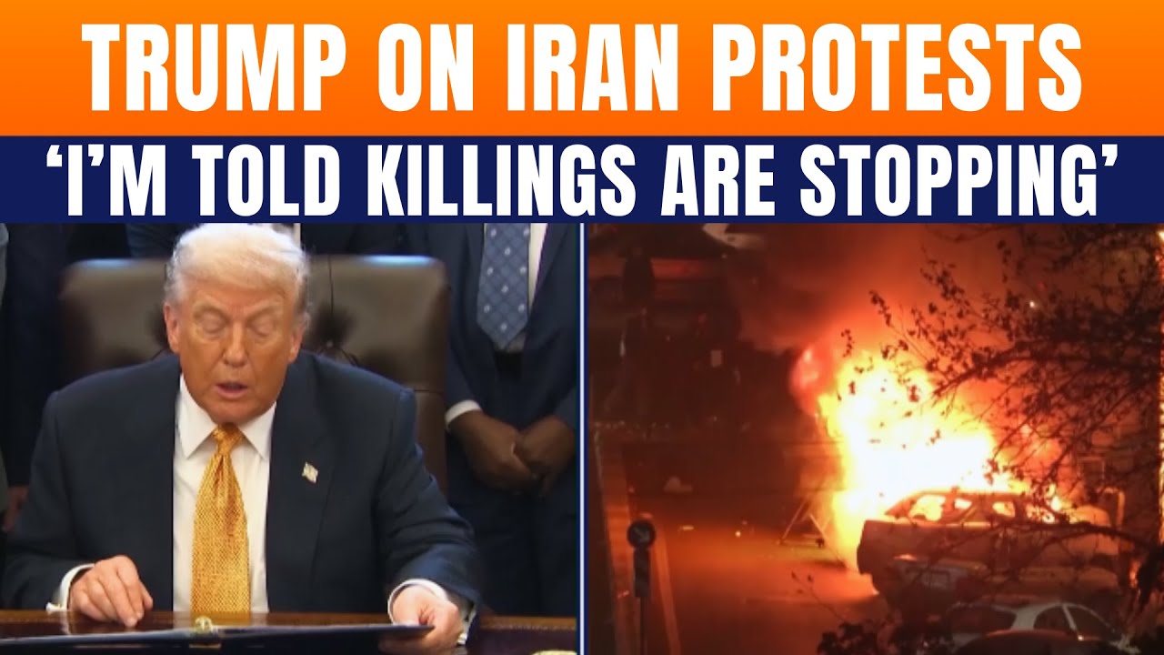 Trump Says Killings In Iran’s Protest Crackdown Are Stopping Amid Tensions | News9