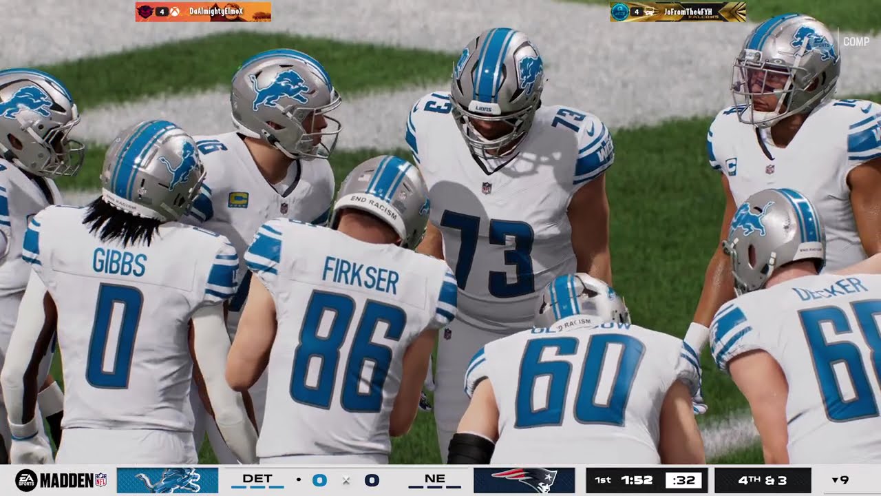 GAME DECIDED ON FINAL SNAP | Lions vs Patriots | Madden 26 H2H