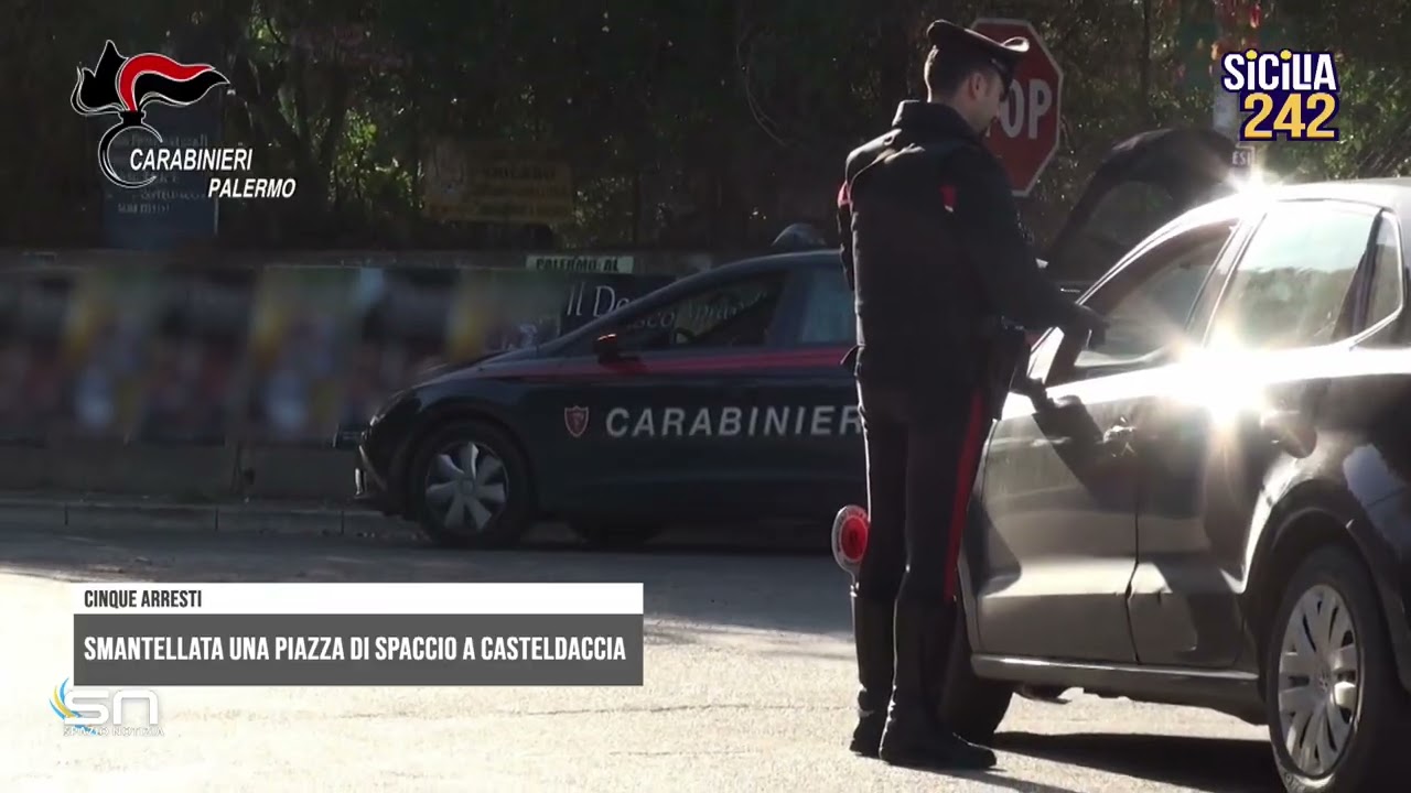 Piazza di spaccio a Casteldaccia, nel palermitano: cinque arresti da parte dei carabinieri