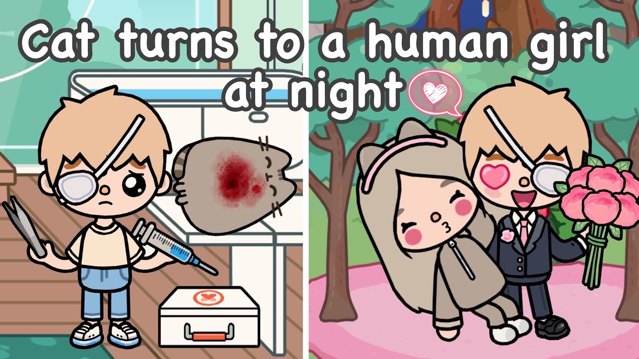 Ночью кошка превращается в девочку 🐱🌙💕 | Toca Boca | История жизни Toca