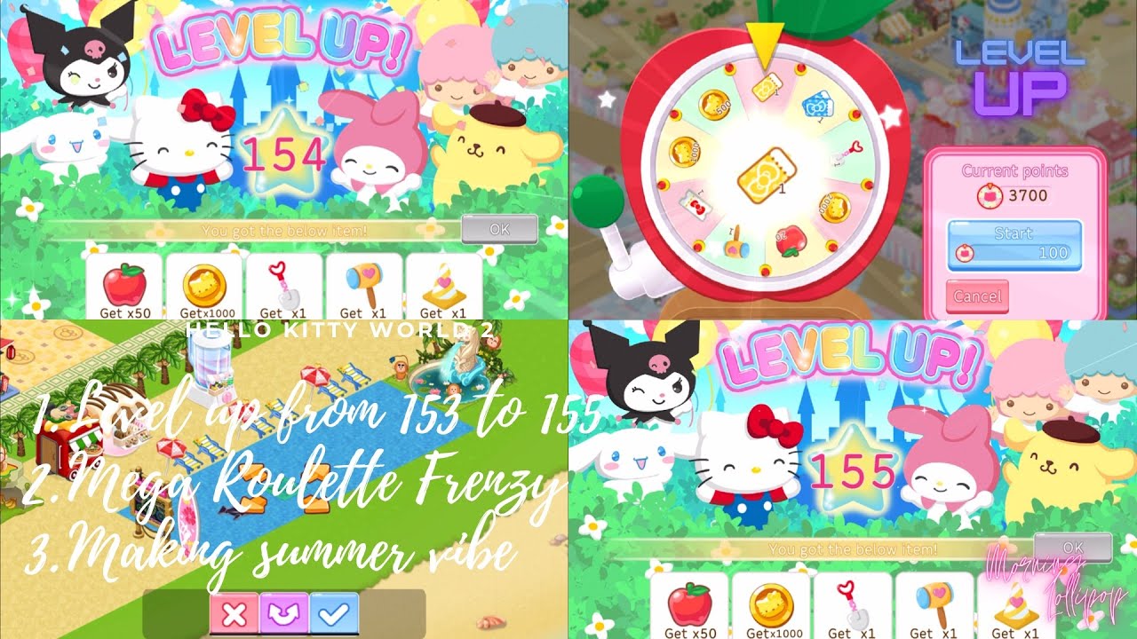 Hello Kitty World 2 - Doing Roulette, Order, Making Summer Vibe | Play with Morning Lollipop