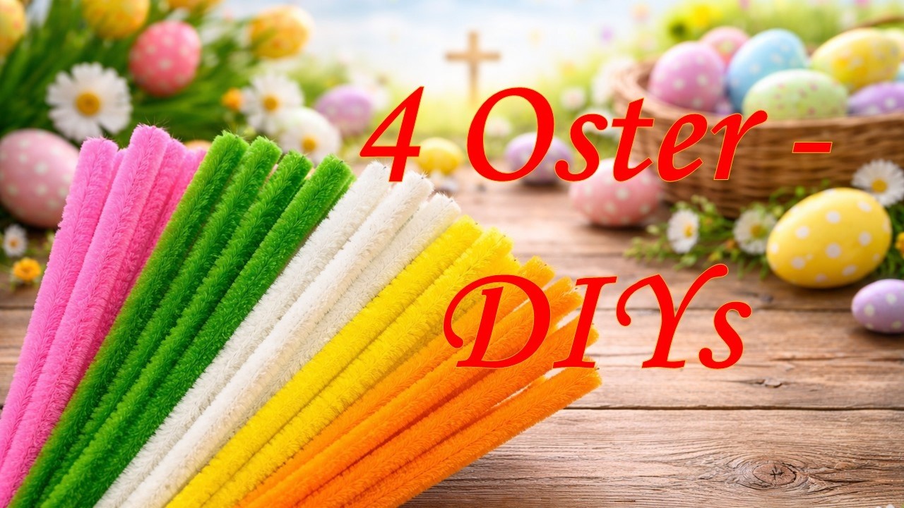 Ostern basteln mit Pfeifenreinigern – 4 einfache DIY Ideen für süße Osterdeko & DIY Geschenke