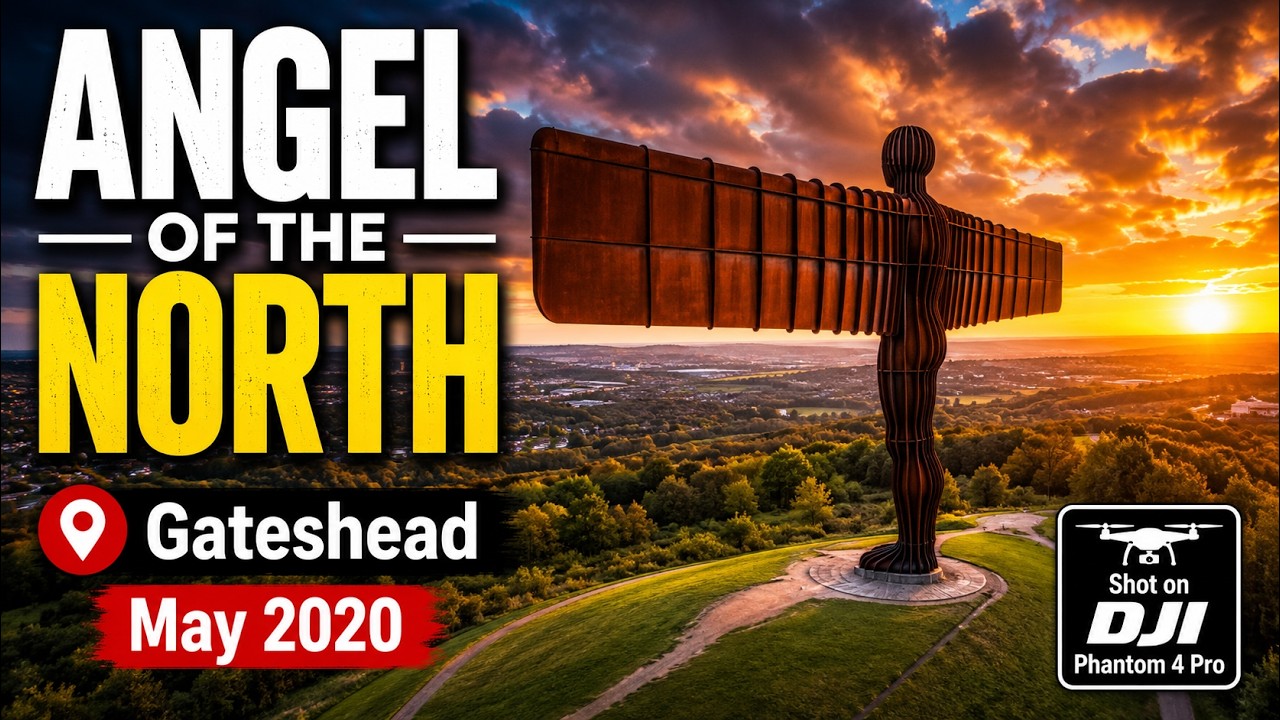 Angel of the North Gateshead  May 2020 shot on DJI Phantom 4 Pro