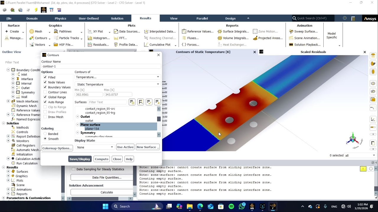 Analysis of plate fin Heat Exchanger || 6mm plate spacing || ANSYS Fluent