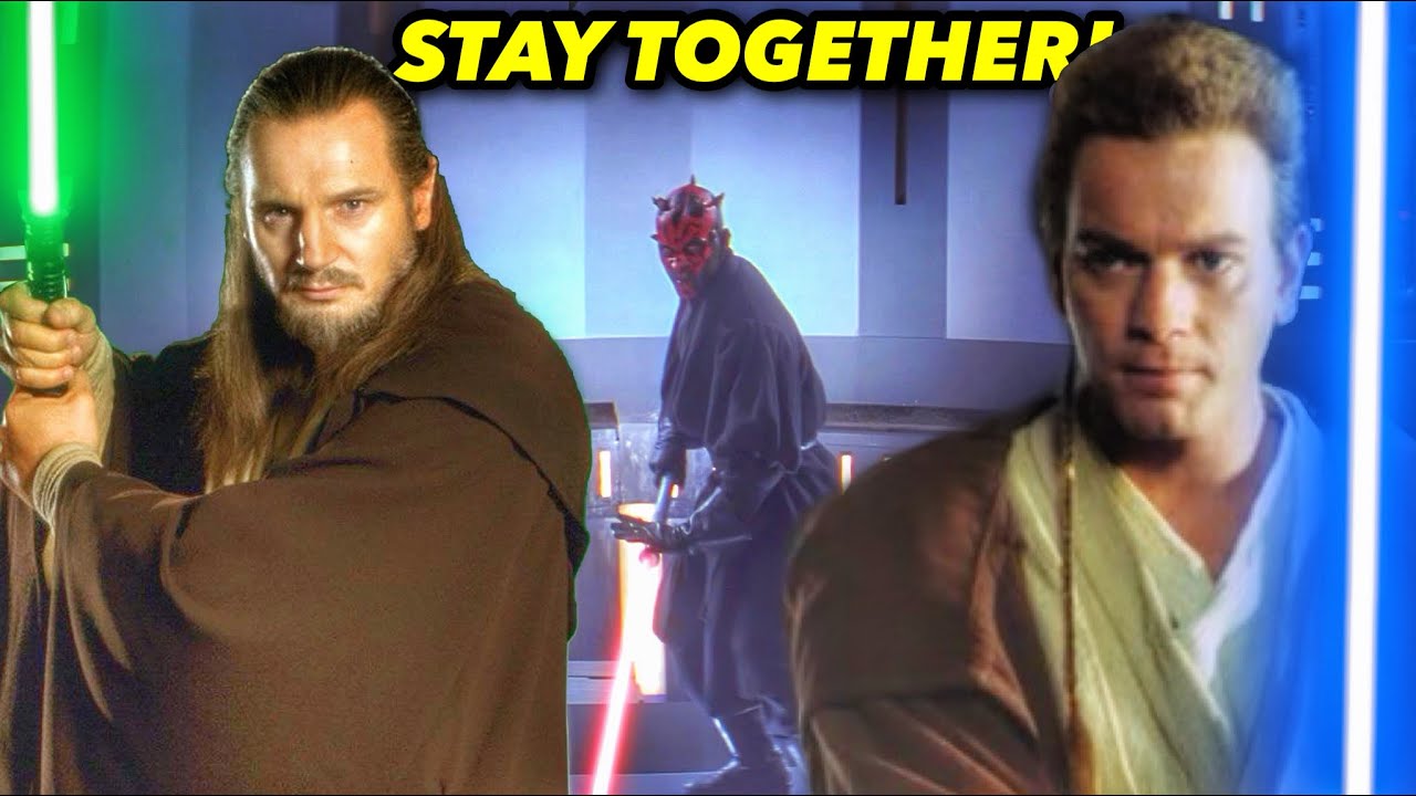 What If Qui Gon And Obi Wan Were NEVER Separated Vs Darth Maul