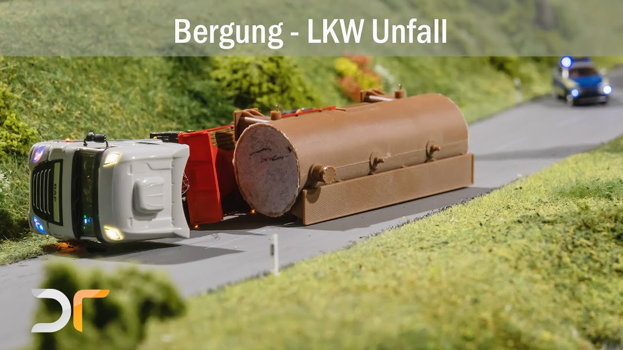 Schwerer Lkw-Unfall - Totalschaden - Schwere Bergung | RC 1:87
