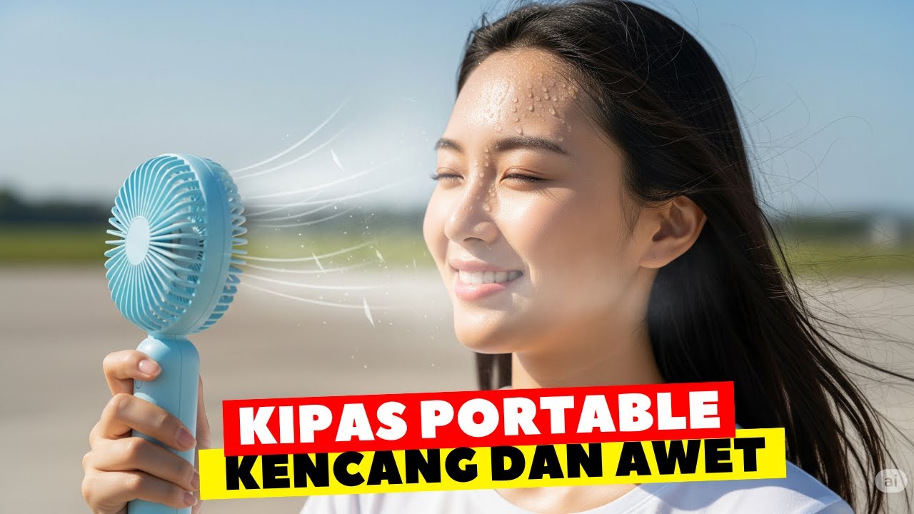 REKOMENDASI KIPAS ANGIN PORTABLE TERBAIK | BATERAI AWET HEMBUSAN KENCANG