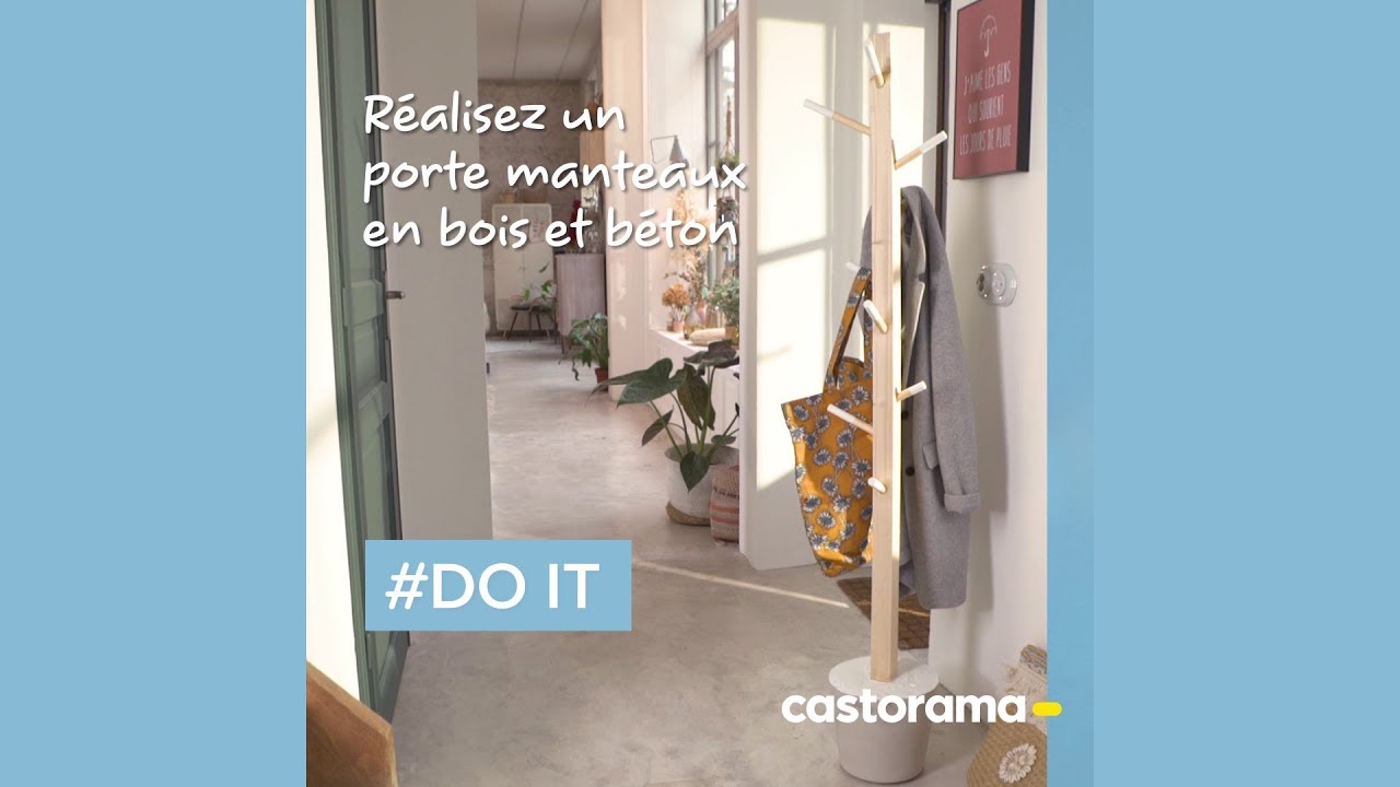 DIY : Réalisez un porte-manteaux en bois et béton - Castorama