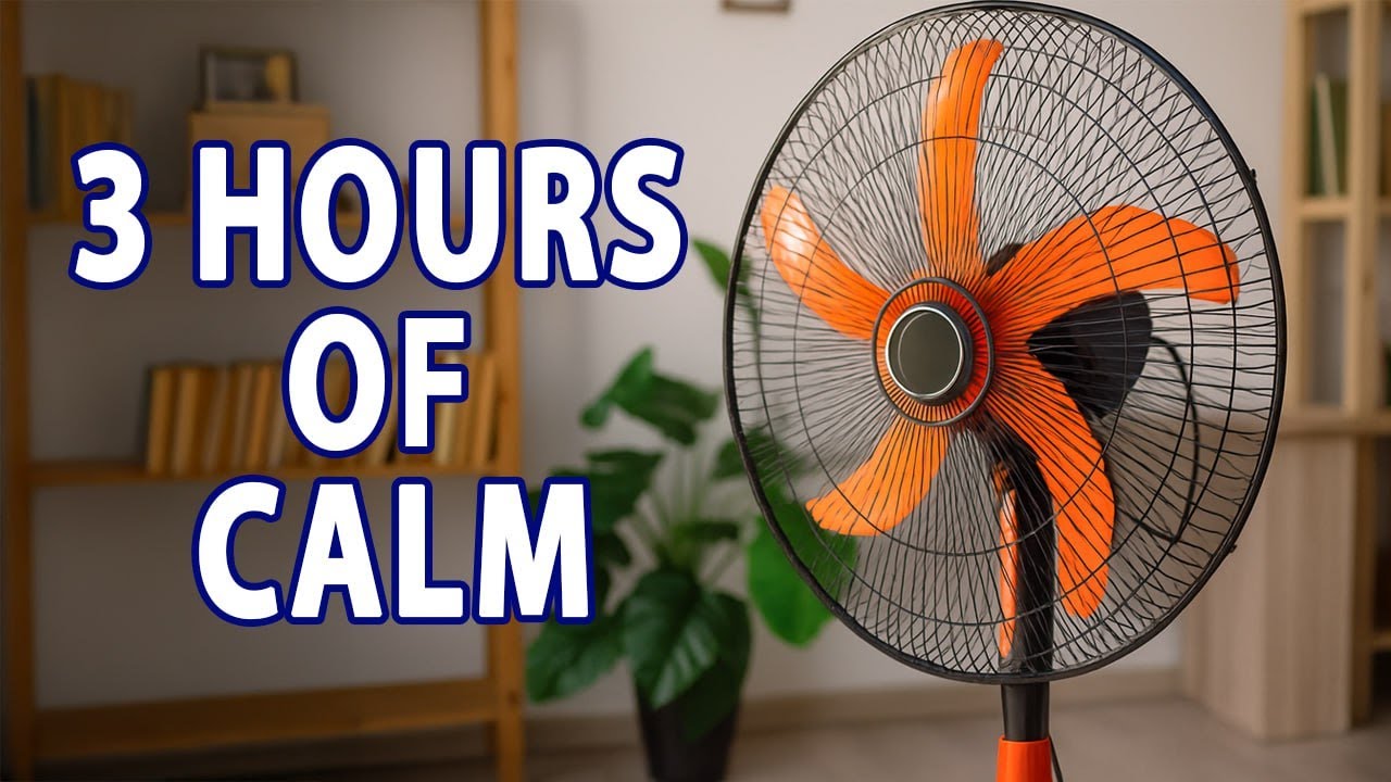 3 HOURS FAN SOUND ASMR 🌬️ White Noise for Sleep, Study & Relaxation