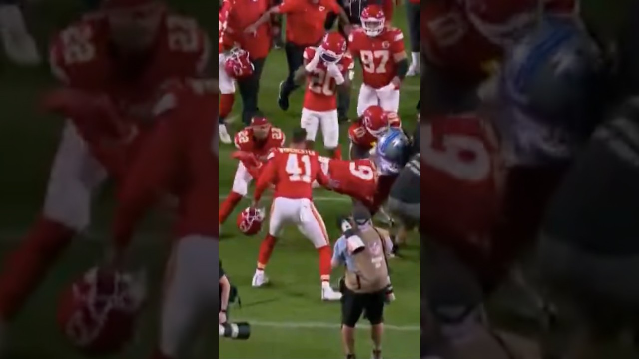 Juju and Brian branch get into a BRAWL after the game Chiefs vs Lions #shorts #nfl #chiefs #lions