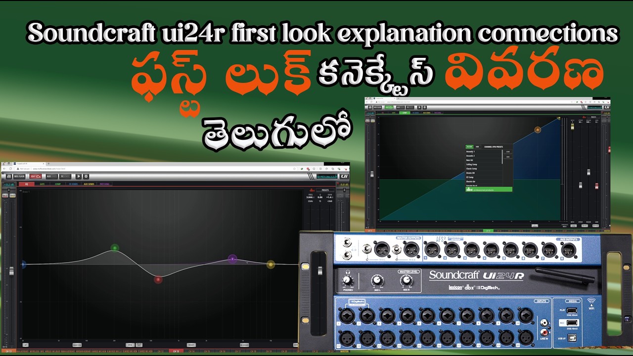 Soundcraft ui24r first look explanation Telugu