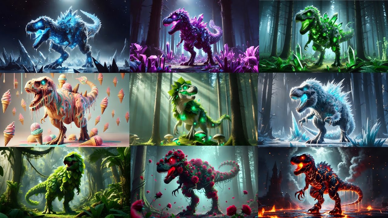 Ai hybrid animal fusion with t rex