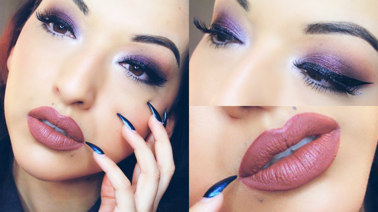 Purple Smoke Full Face Makeup Tutorial