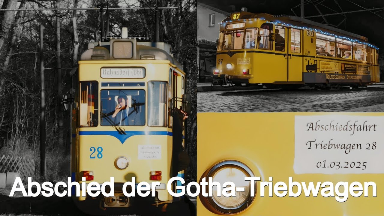 Straßenbahn Woltersdorf - Abschied der Gotha T57 Triebwagen + Moderus Gamma LF10 BD Szenen [HD]