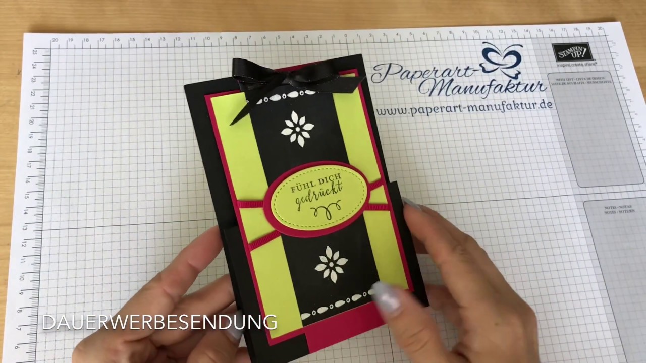 Stampin&lsquo; Up! Tutorial Standing Z Fold Karte