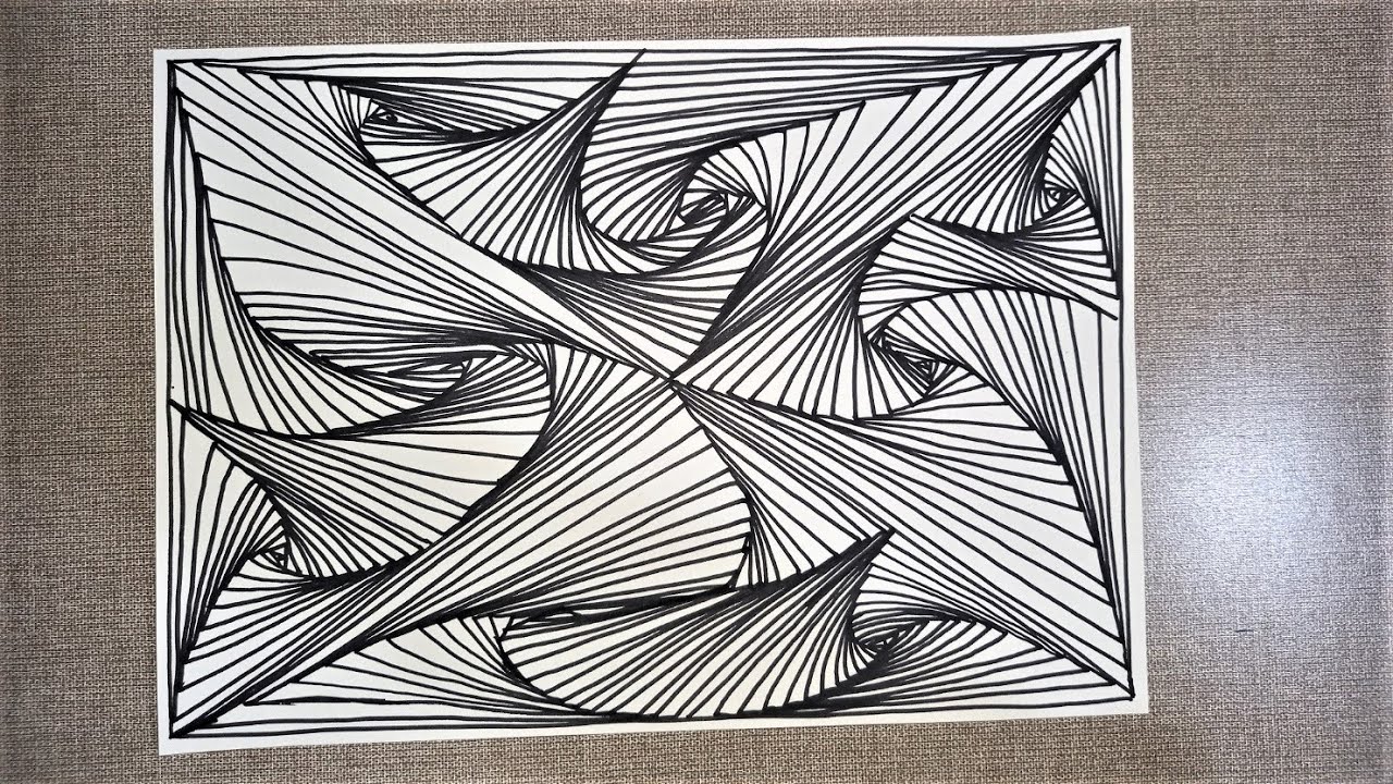KOLAY ÇİZGİ ÇALIŞMASI  - DESEN ÇALIŞMASI  - ZENTANGLE (3 Boyutlu Çizgi Çalışması)