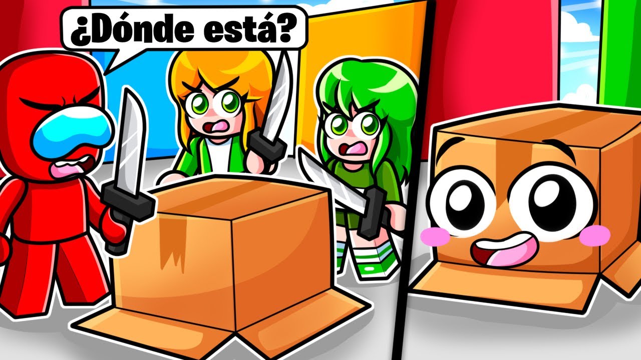 Me Hice pasar por Una CAJA para que NADIE me Encuentre en Murder Mistery!