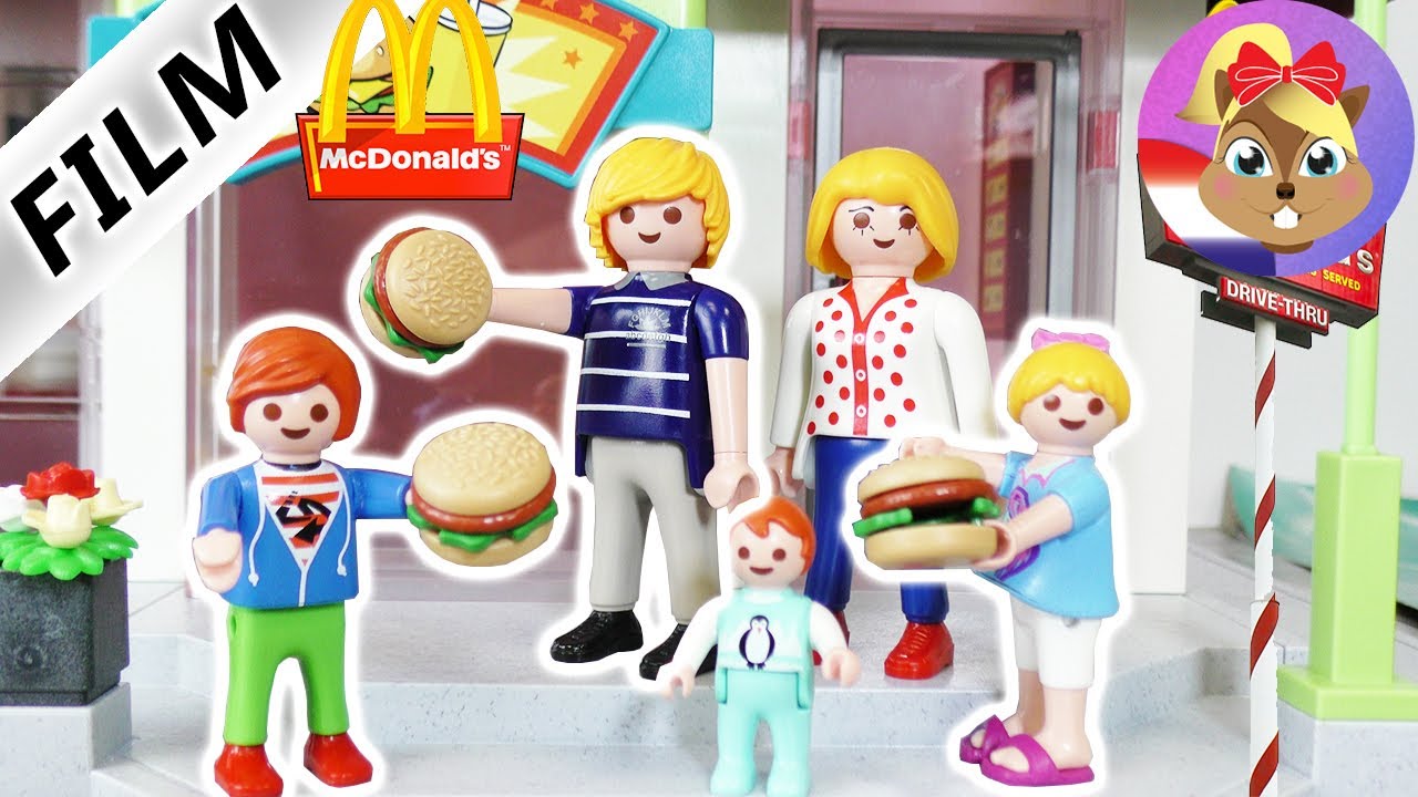 Playmobil video Nederlands | Familie Vogel bij McDonalds? Julian wil HAMBURGERS eten | Kinderserie