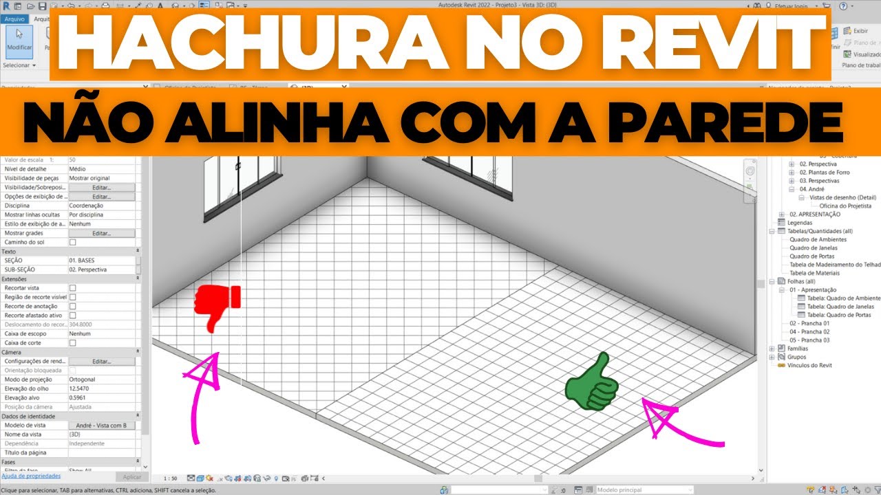 Erros na Hachura do Revit