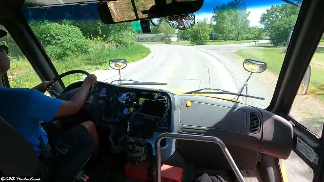 A Front Seat Ride in A 2023 Thomas Saf-T-Liner C2 School Bus W/ Cummins B6.7