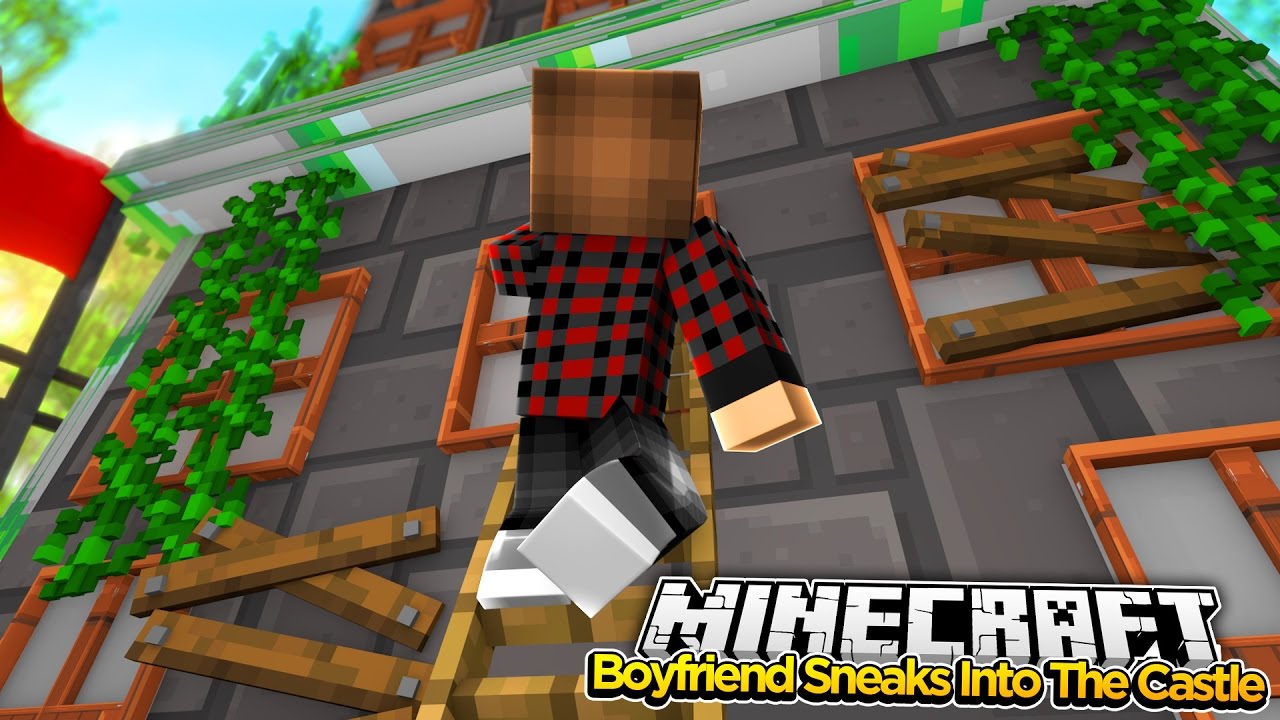 Minecraft Royal Family :  BOYFRIEND SNEAKS INTO THE CASTLE! w/Little Kelly & Little Carly!