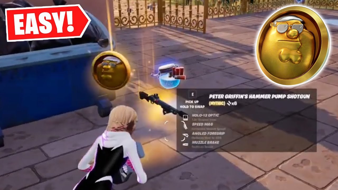 How to Get Peter Griffin's Mythic Hammer Pump Shotgun & Peter Griffin's Medallion | Fortnite