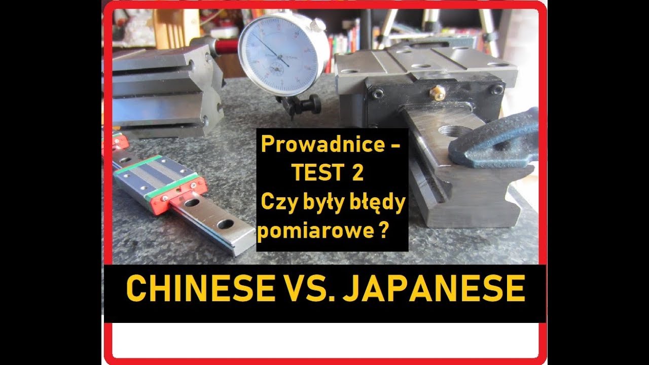 CNC Prowadnica z Chin Vs. Japońska IKO Test prowadnic i wózków typu "HIWIN"