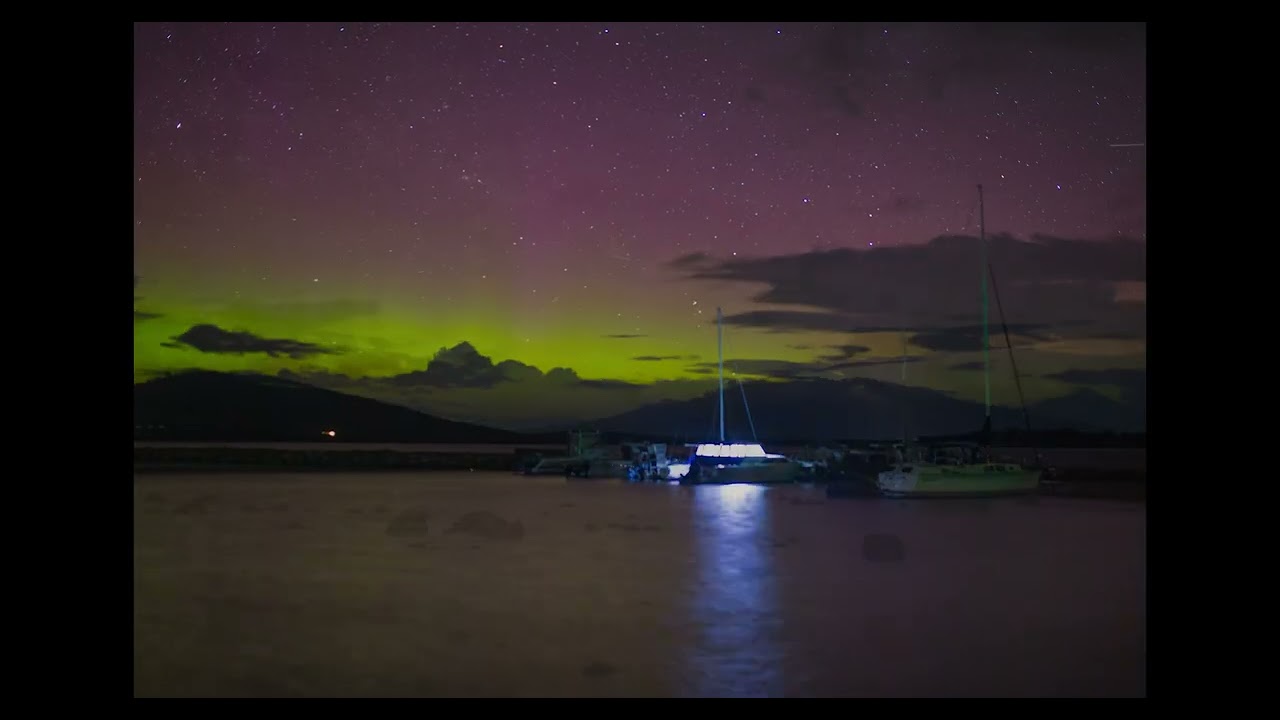 Aurora displays Oct/Nov 2025 Bruny Island
