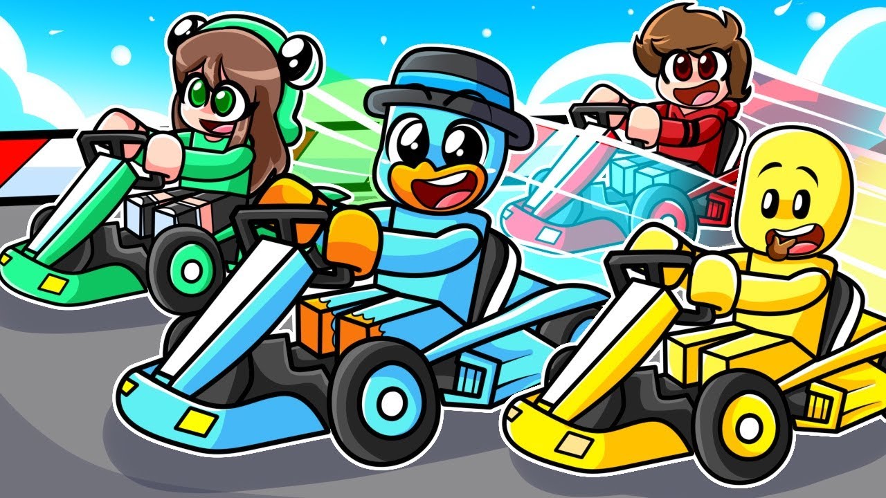 CARRERA de GO KARTS CLICKER con MIS AMIGOS en Roblox…