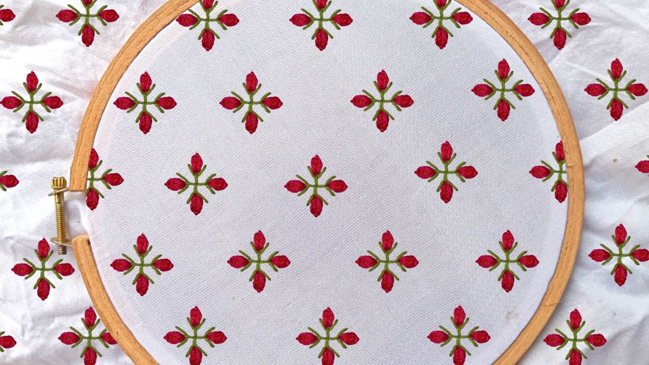 Beautiful hand embroidery all over embroidery design|All over design for dresses| Embroidery Designs