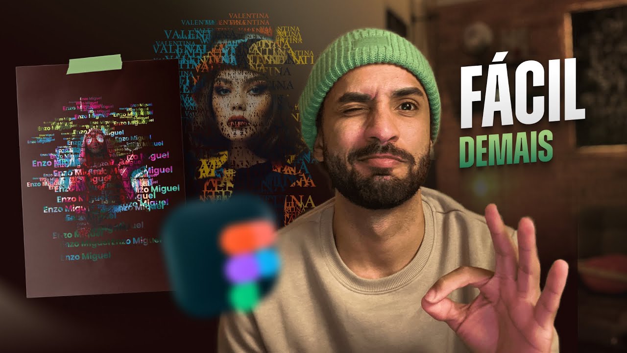 Como fazer efeito de TEXTO RETRATO no Figma