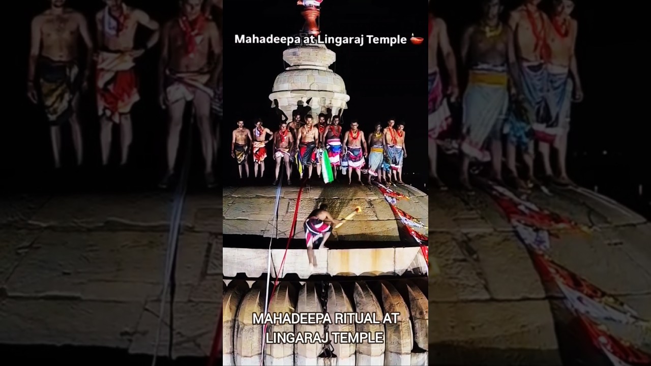🔱MAHADEEPA RITUAL🔱 Lingaraj Temple, Bhubaneswar, Odisha, India #hindudeity #lingarajtemple #mahakal