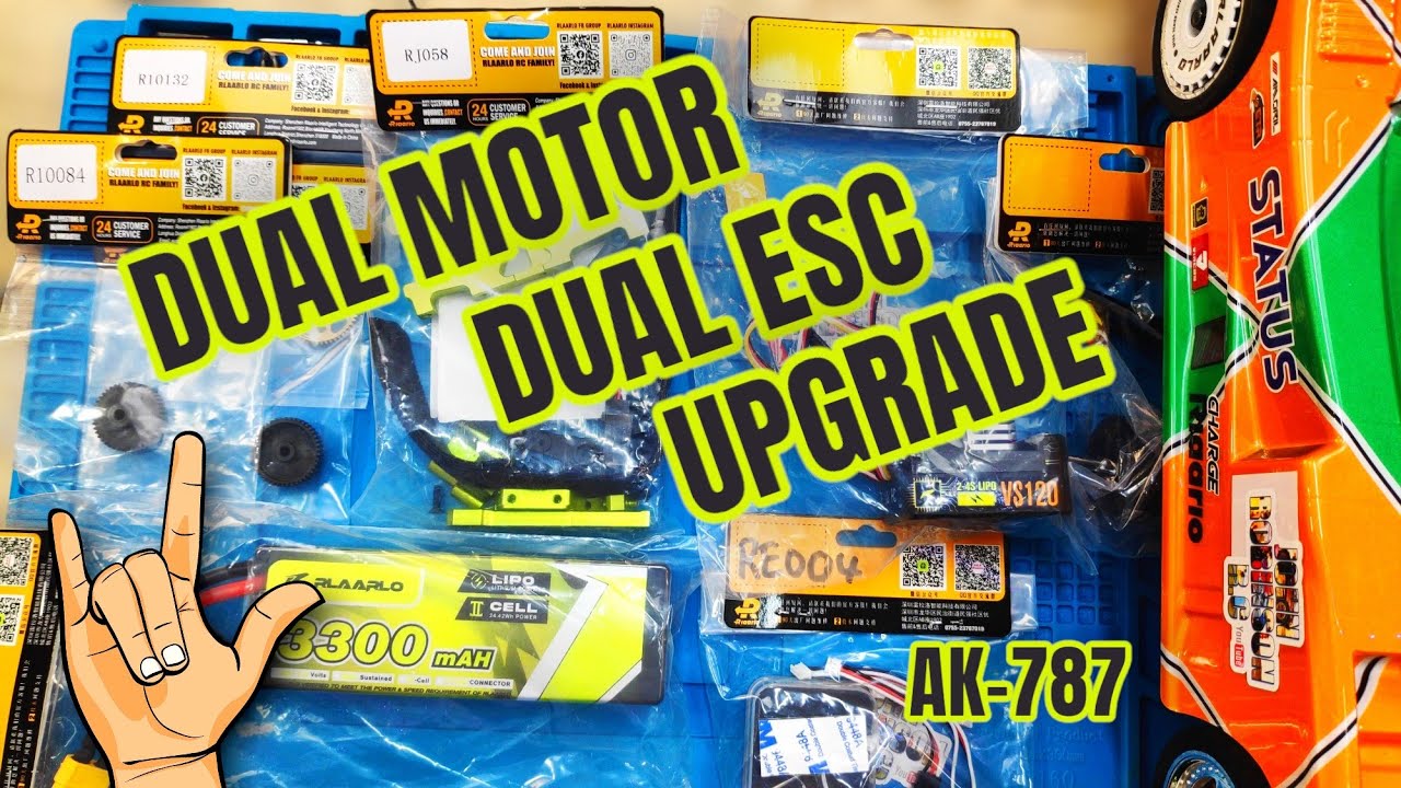 What parts will you need? Rlaarlo AK-787 Dual Motor & ESC upgrade Part 1