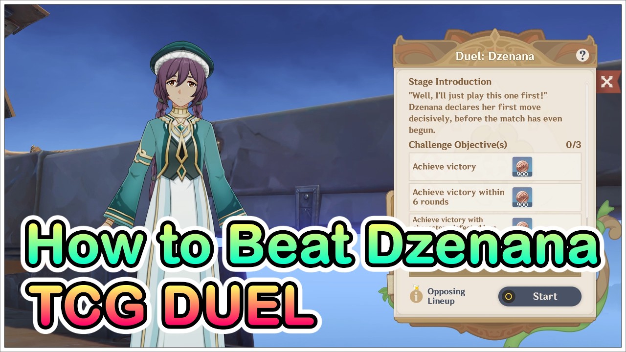 How to Beat Dzenana (Duel) at TCG - Genshin Impact