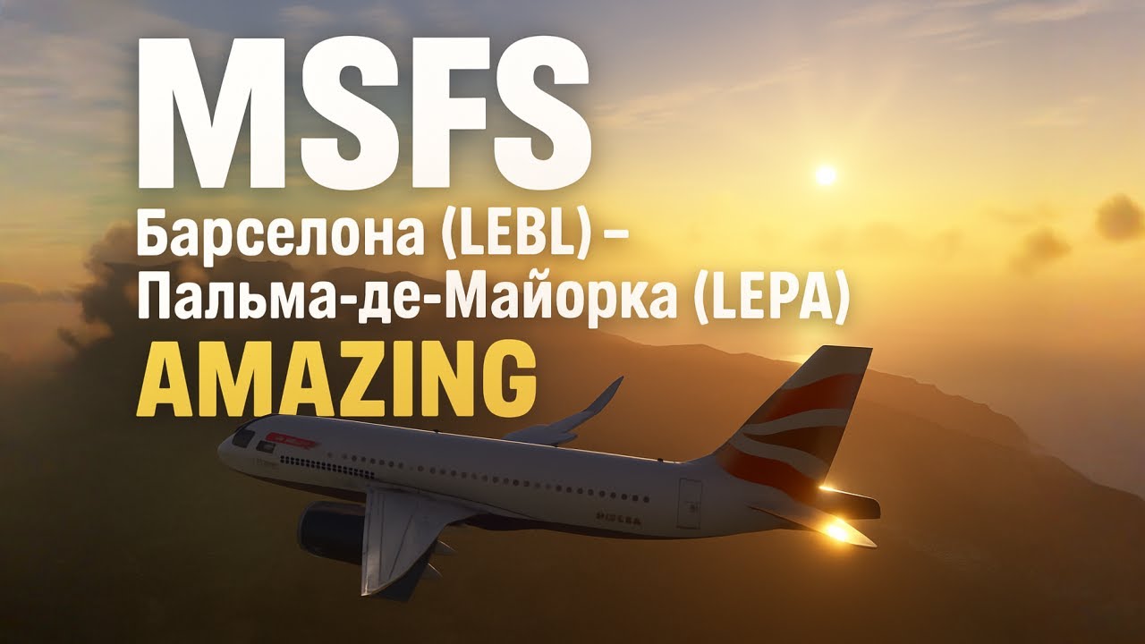 Microsoft Flight Simulator A320NEO FBW Барселона (LEBL) - Пальма-де-Майорка (LEPA)