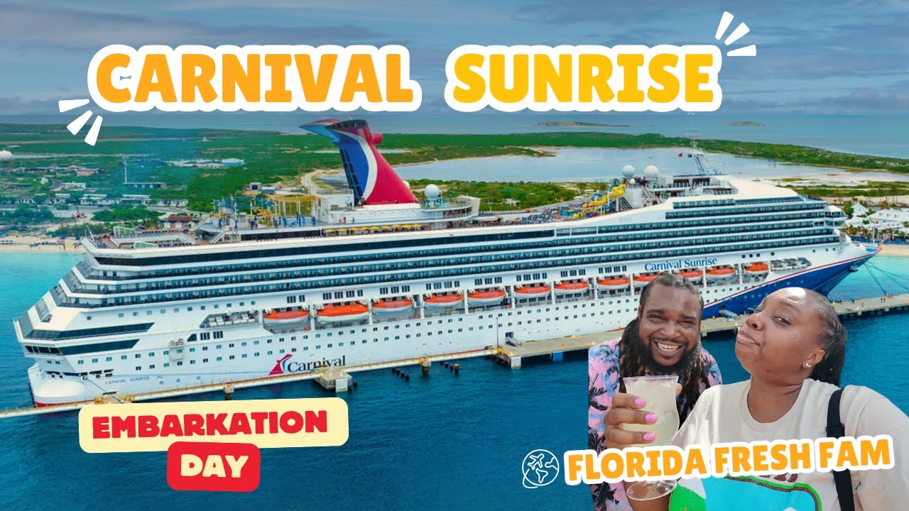 Carnival Sunrise Embarkation Day | Sail Away| Drink Package | Bean's Graduation & 18th Birthday