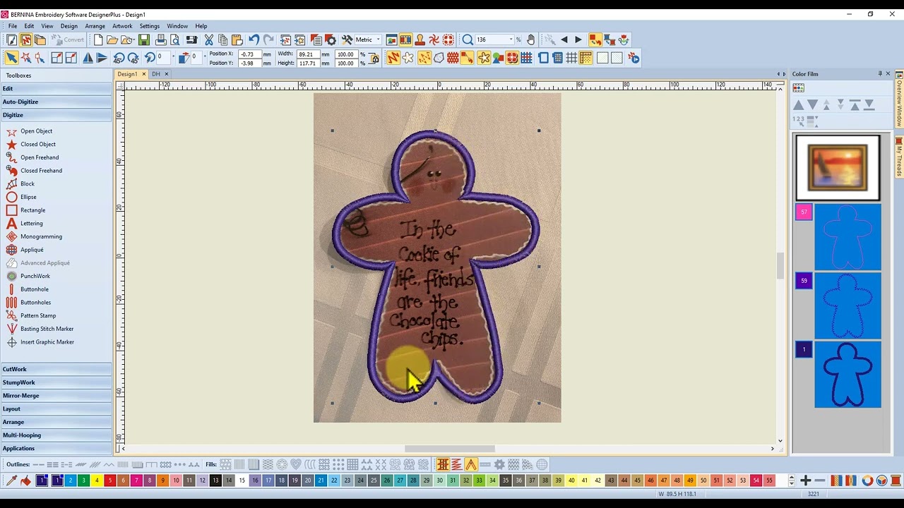 Basic Applique with embroidery details