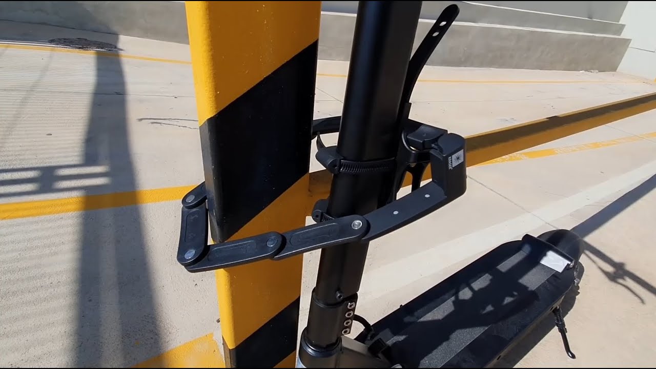 KRASER KR7022B Folding Bicycle Chain Electric Scooter Lock + Bracket, Motorcycle Helmet Anti-theft