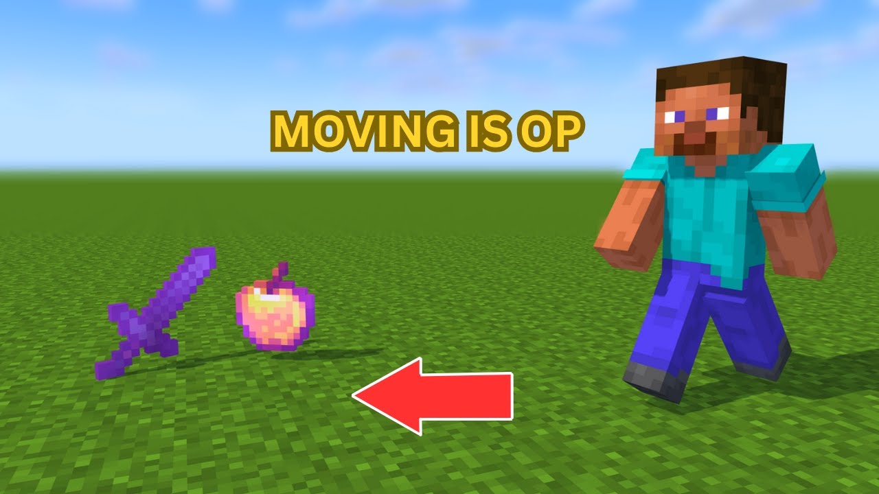 Minecraft but moving gives op items