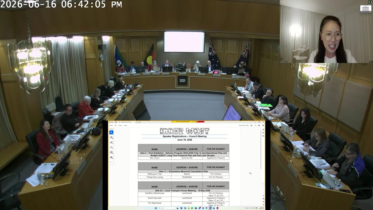 Public Forum & Ordinary Council Meeting &ndash; Tuesday, 16 June 2026