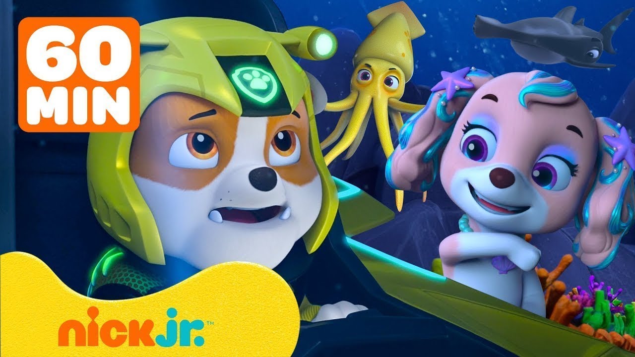 Patrulha Canina | Patrulha Canina: Rubble e Sereia Pearl salvam Moby! 🐶🌊 | 1h