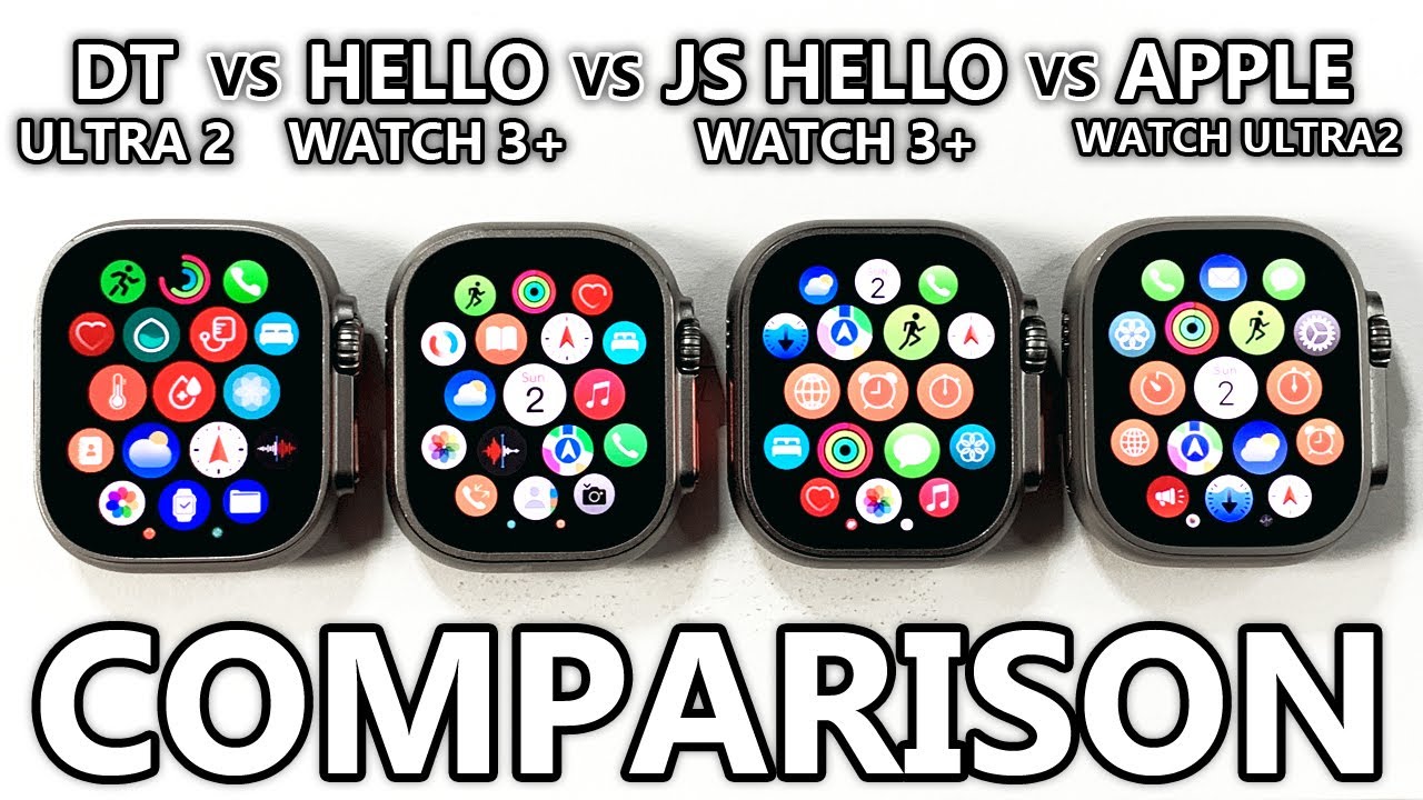 DT Ultra 2 vs Hello Watch 3 Plus vs JS Hello Watch 3 Plus vs Apple Watch Ultra 2 - COMPARISON!