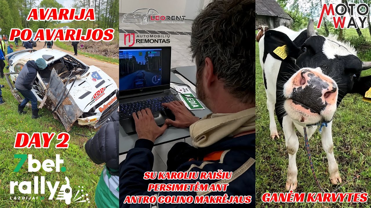 MARKELEVIČIUS #135 7BET RALLY LAZDIJAI 2025 DAY 2. AVARIJOS, LOŠĖM MAKRĖJŲ SU RAIŠIU, GANIAU KARVES