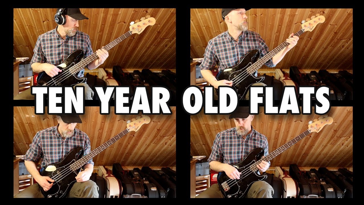 Ten Year Old LaBella Flatwound Strings on a Precision Bass